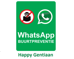 Whatsapp groep BuurtAlarm Happy Gentiaan