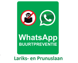 WhatsApp Buurtalarm Lariks- en Prunuslaan