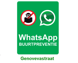 WhatsApp Buurtalarm Genovevastraat